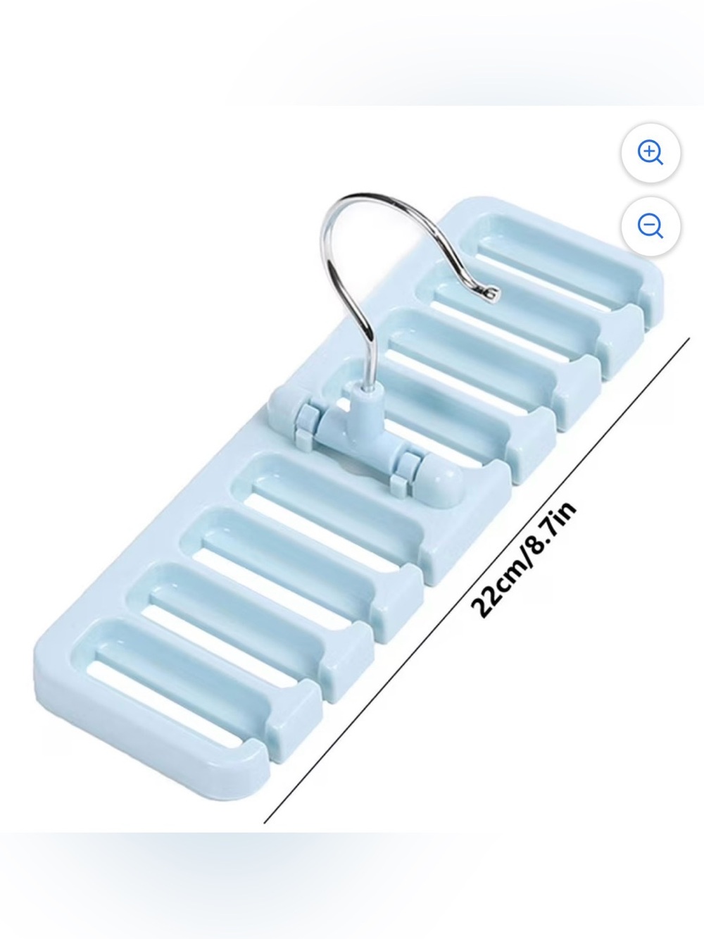 360° Rotating Belt Rack Organizer 8-Hook Space Saving Hanger for Ties/Scarves
